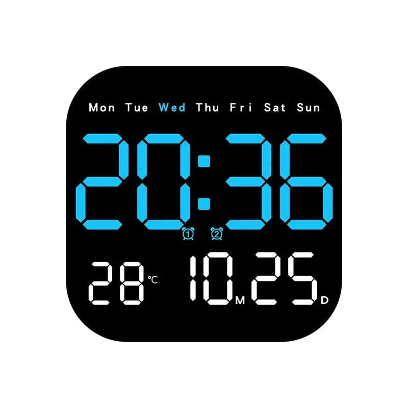 Digital Wall Clock with LED Alarm Clock
