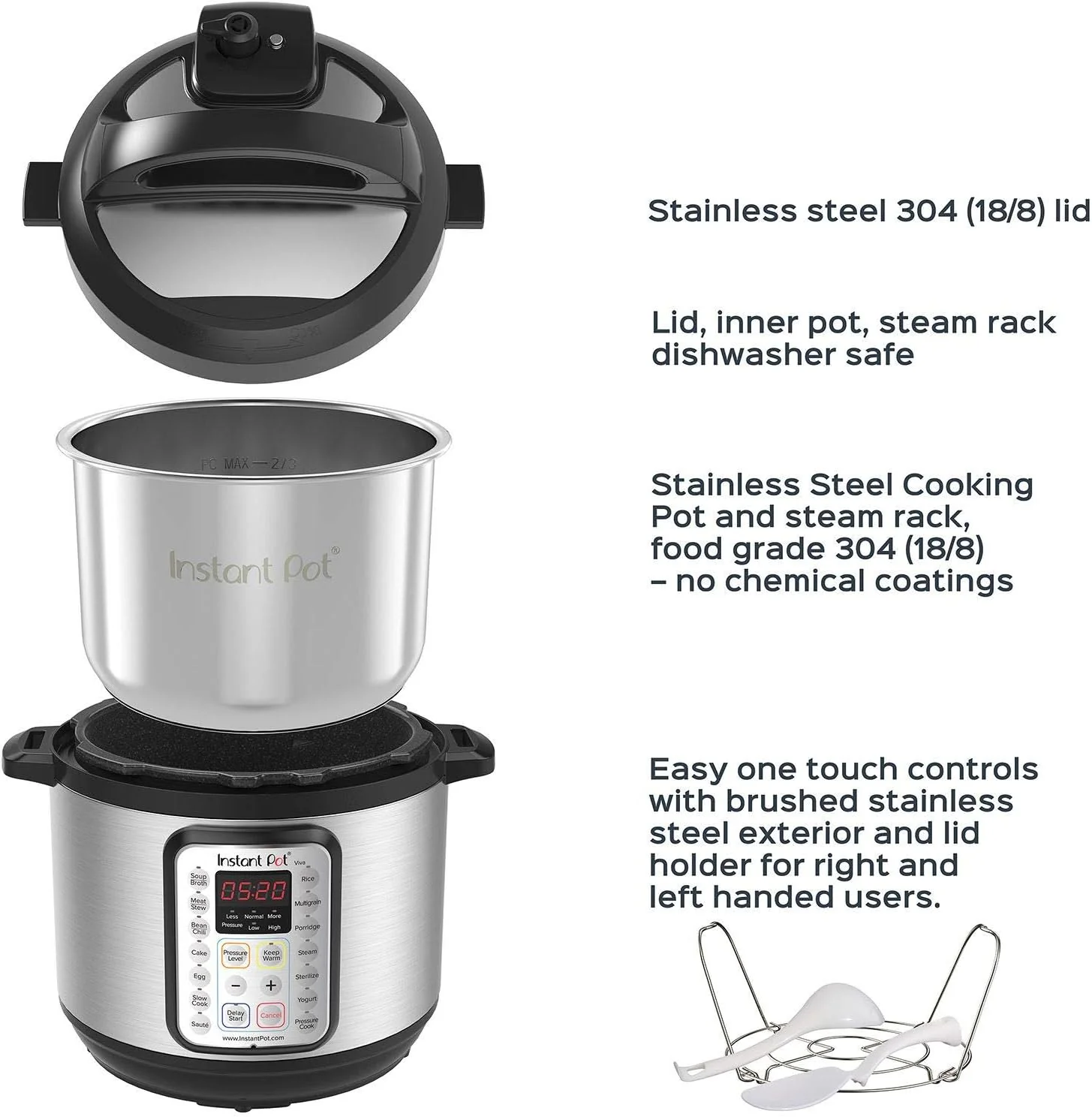 9-in-1 Multicooker. Pressure Cooker. Slow Cook. Rice Maker. Steamer. Saut茅. Yogurt. Warmer & Sterilizer. Includes App With Over 800 Recipes. Stainless Steel. 6 Quarts