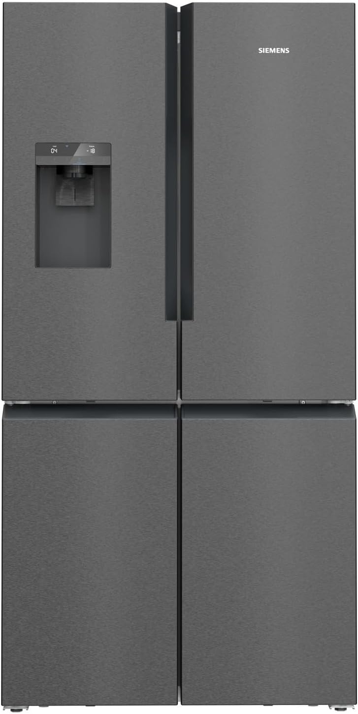 SIEMENS KF96NVPEA iQ300 Multi-Door-Kühlschrank, 183 x 91 cm, 405 L Kühlen & 200 L Gefrieren, hyperFresh längere Frische, noFrost nie wieder abtauen, superCooling schnellere Kühlung