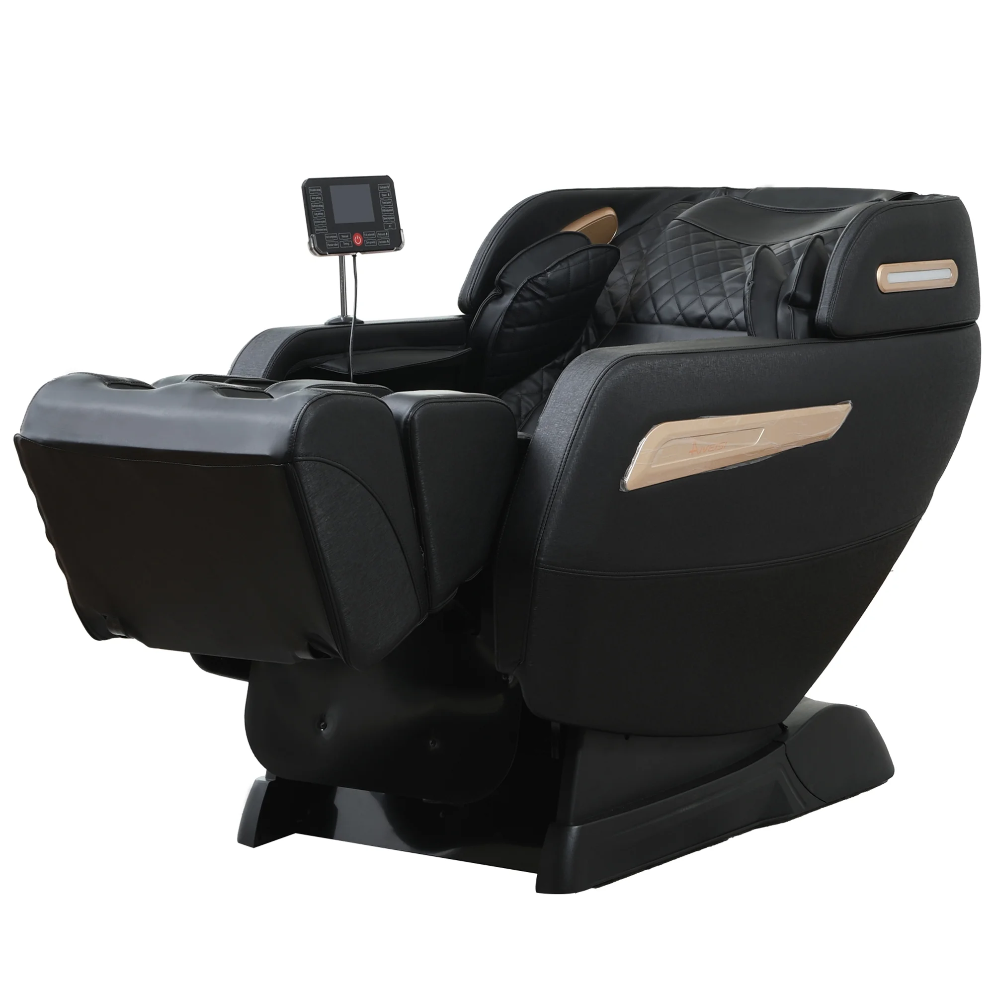 2025 4D Zero Gravity Massage Stoel ?C Shiatsu Volledig Lichaamsmassage met Spraakbesturing, SL Track en Yoga Stretch, Hoogwaardige Zwarte Leren Afwerking