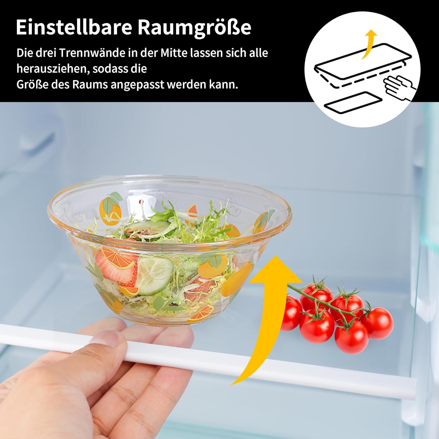 Merax Kühlschrank mit Gefrierfach, Kühl-Gefrierkombination, klein Kühlschrank mit 51L und Gefrierschrank 21L, Leise, LED, Glasablagen, Gemüsefach, Türablagen, für Küche, Wohnzimmer, Büro, Schwarz