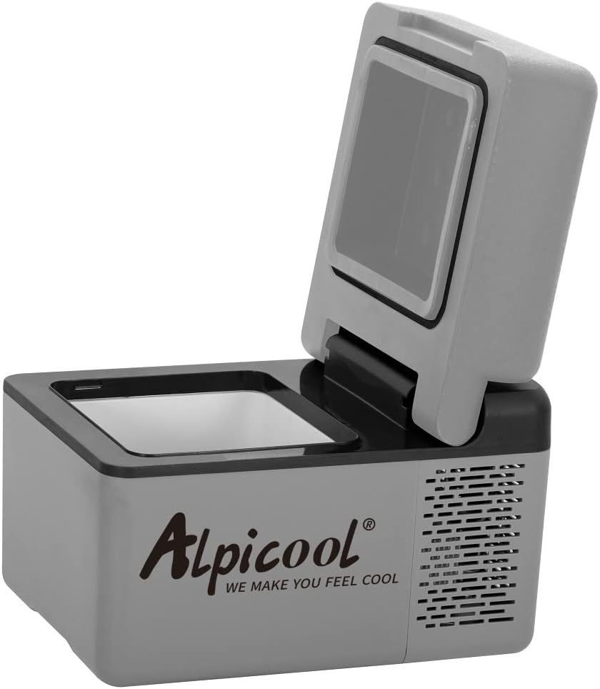Alpicool C12 12L Cool Box 12 V Mini Fridge Electric Compressor Car Fridge Camping Freezer Box Small Portable for Car, Truck, Boat, RV with USB Connection