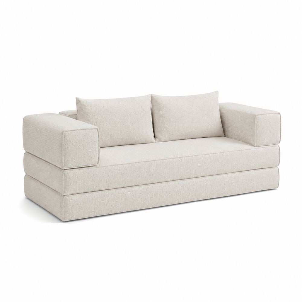3-Sitzer Sofa Stoff Beige 220cm