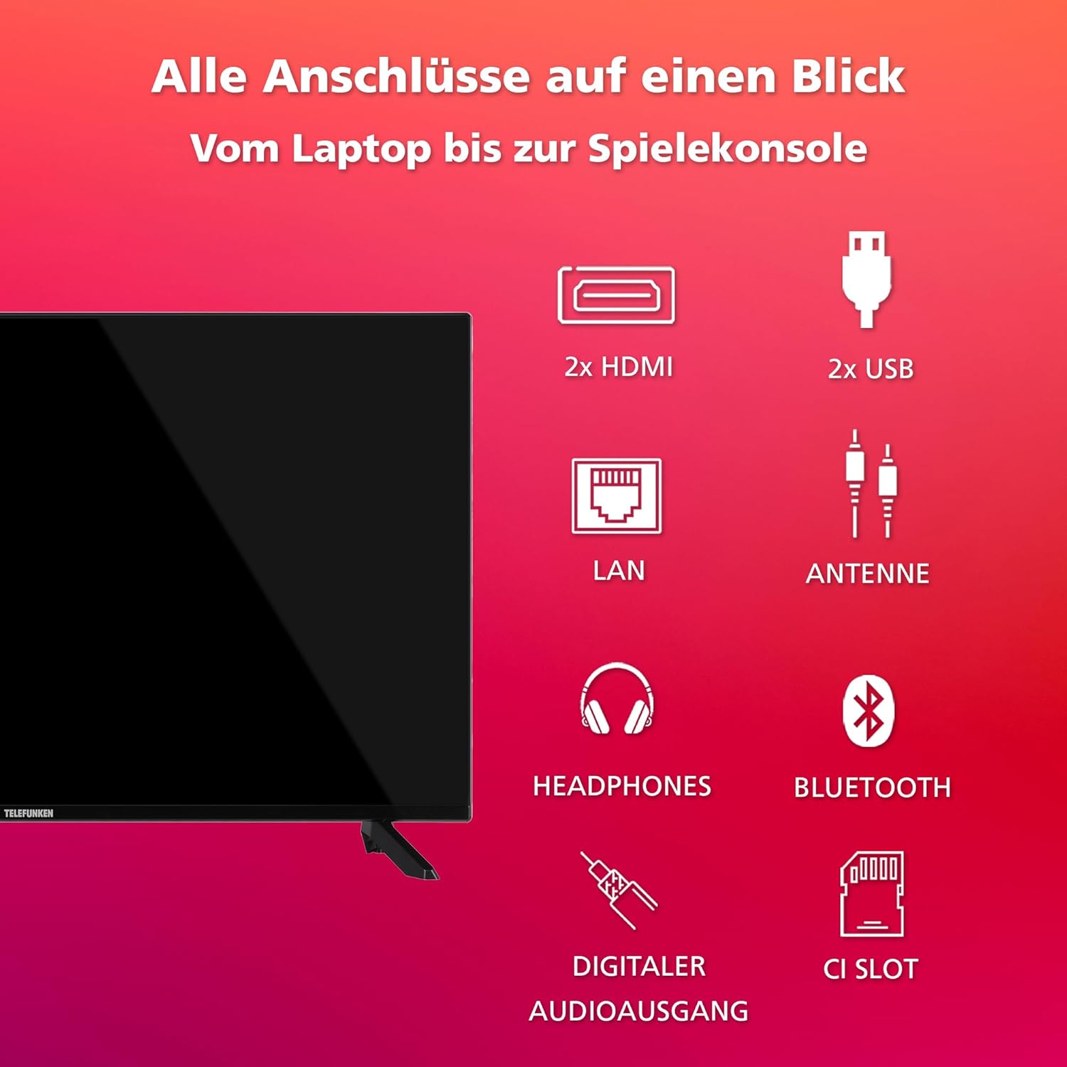 TELEFUNKEN QLED TV 32 Zoll Fernseher Full HD Android Smart TV (HDR, Triple-Tuner, Bluetooth) QF32AN750S