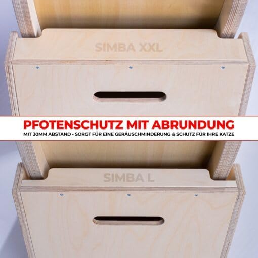 Elmato Katzenlaufrad Simba L & XXL ca. 120 cm / 140 cm in weiß/beige & grau/meliert (beige, 120 cm)