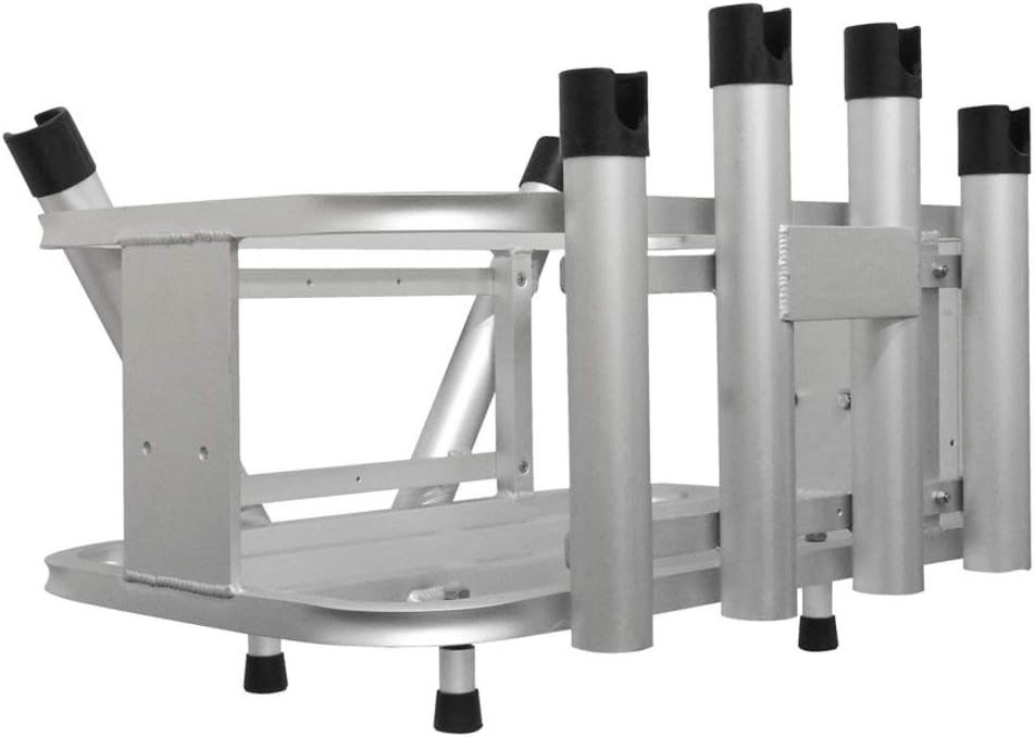 Extreme Max 3005.4257 Kombi-Ständer für Angelruten und Kühlbox, aus Aluminium, für Jetski, Wassermotorrad und Fischen, kompatibel mit RotoPax-Kraftstoffkanisterhalterungen.