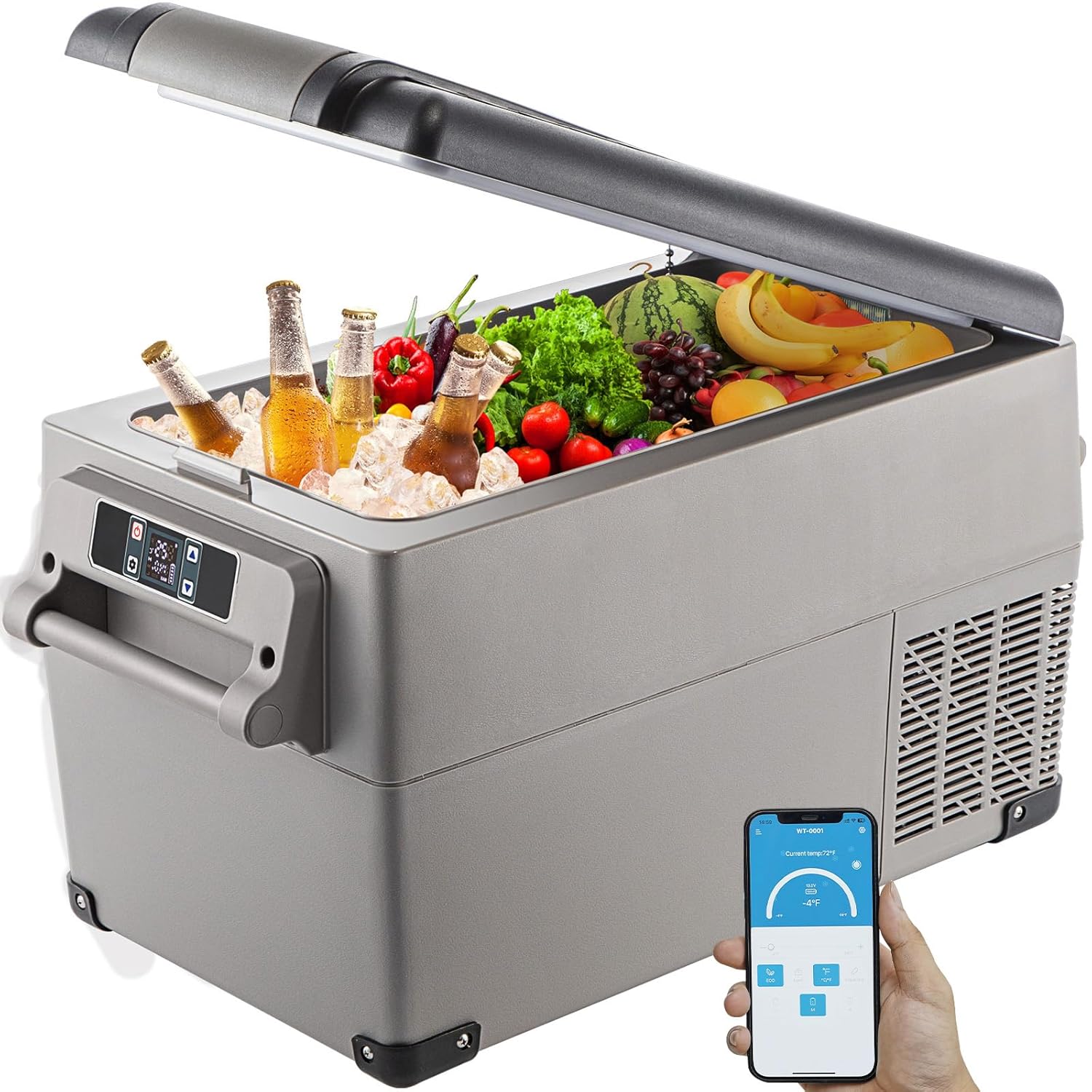 VEVOR Réfrigérateur thermique portable 35 L pour voiture réfrigérateur portable électrique de voyage pour voiture mini réfrigérateur pour voiture mini réfrigérateur pour boissons avec LCD