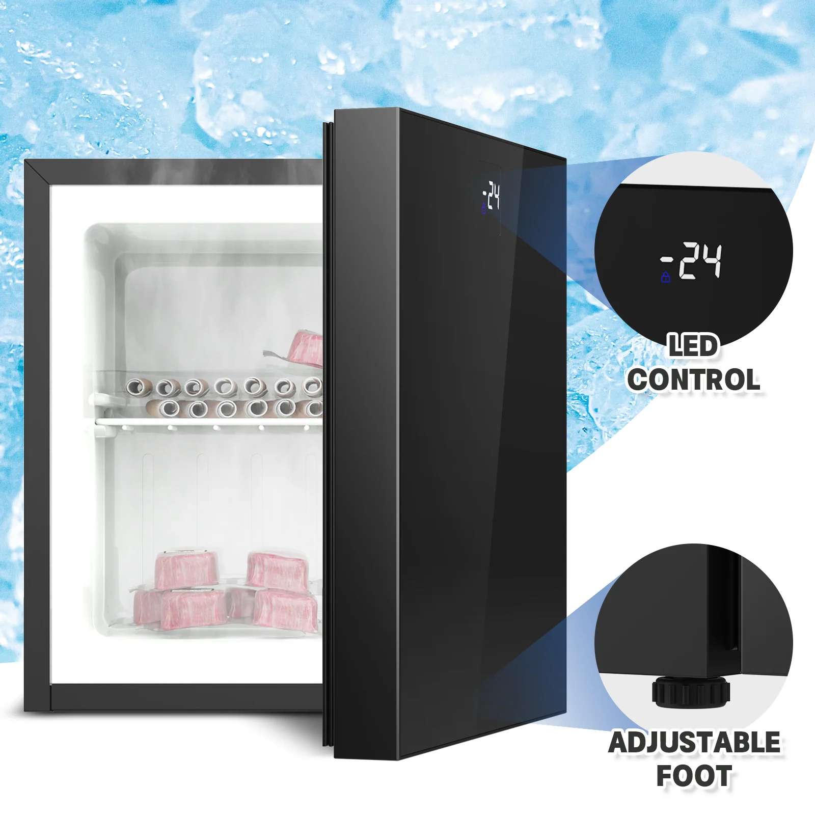 32L Mini Upright Freezer Digital Display