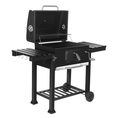 DE KRAFT GRILL WĘGLOWY ANGULAR RUSZT ŻELIWNY + POKROWIEC SZAFKA