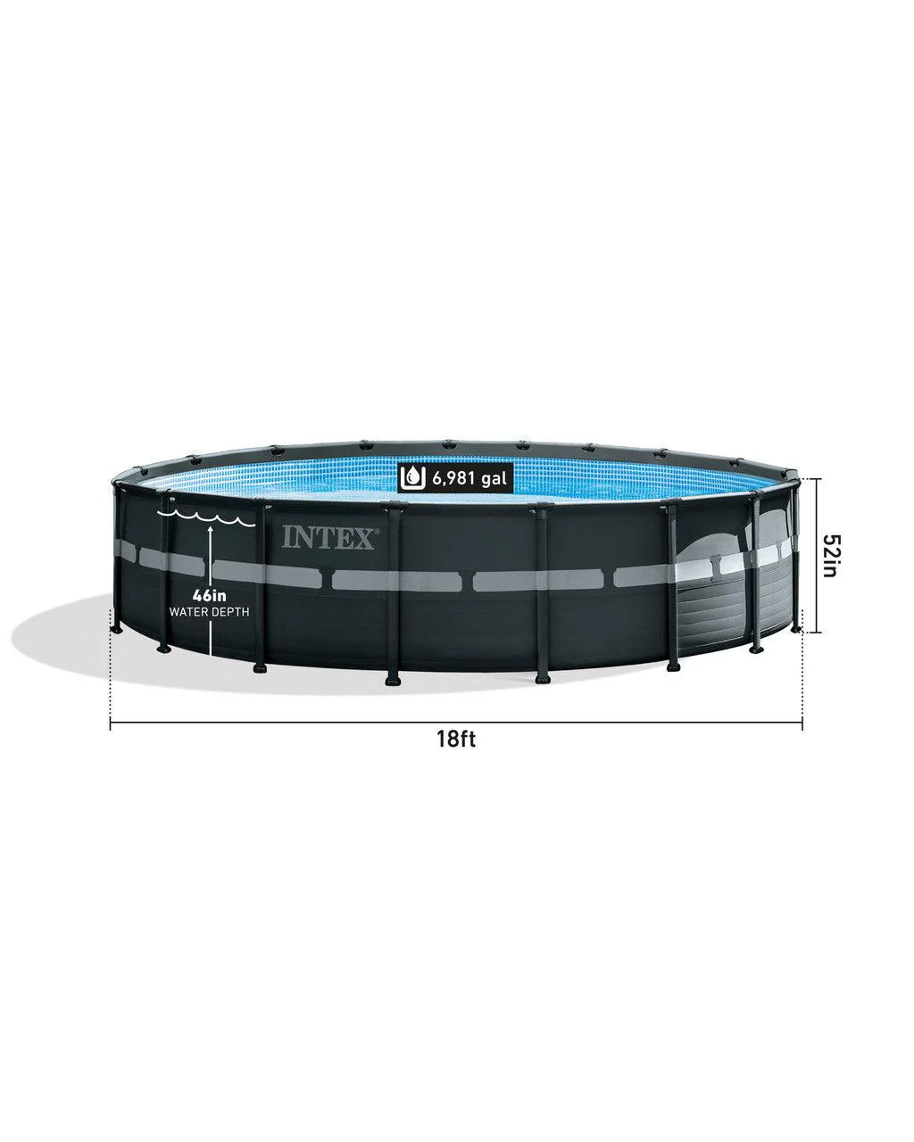 Intex Ultra XTR? Frame Opbouwzwembad 18 voet x 52 inch met Zandfilterpomp