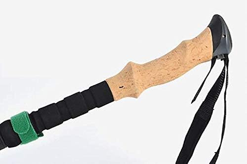 Hochfester, fünfteiliger, Faltbarer Teleskop-Trekkingstock aus Eva-Kork mit geradem Griff und leichtem Gehstock aus Legierung