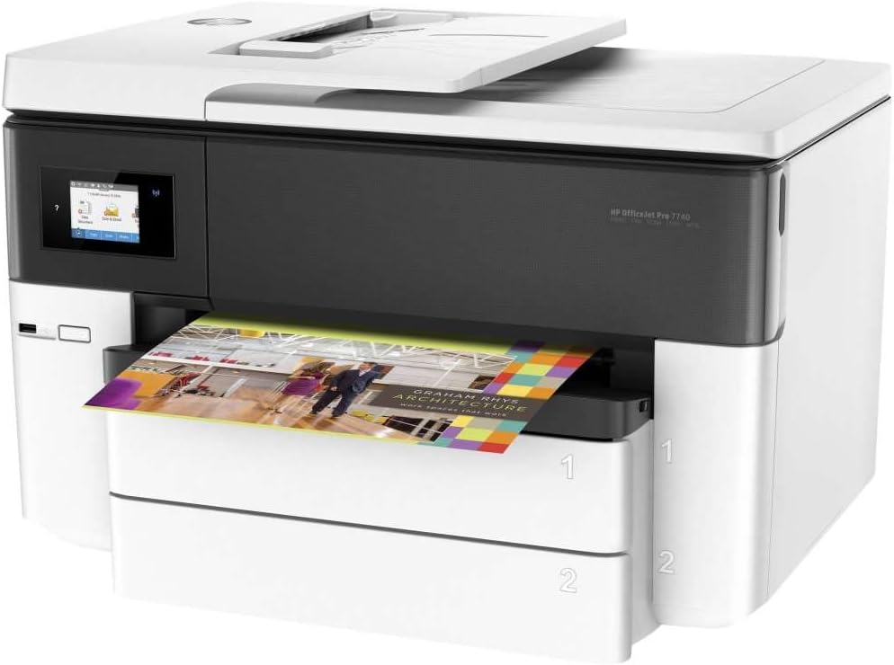 HP OfficeJet Pro 9720e A3-Multifunktionsdrucker, Drucken bis A3, 3 Monate gratis drucken mit HP Instant Ink inklusive, HP+, Drucker, Scanner, Kopierer, Fax, WLAN, LAN, Duplex, Airprint, Grau-Weiß