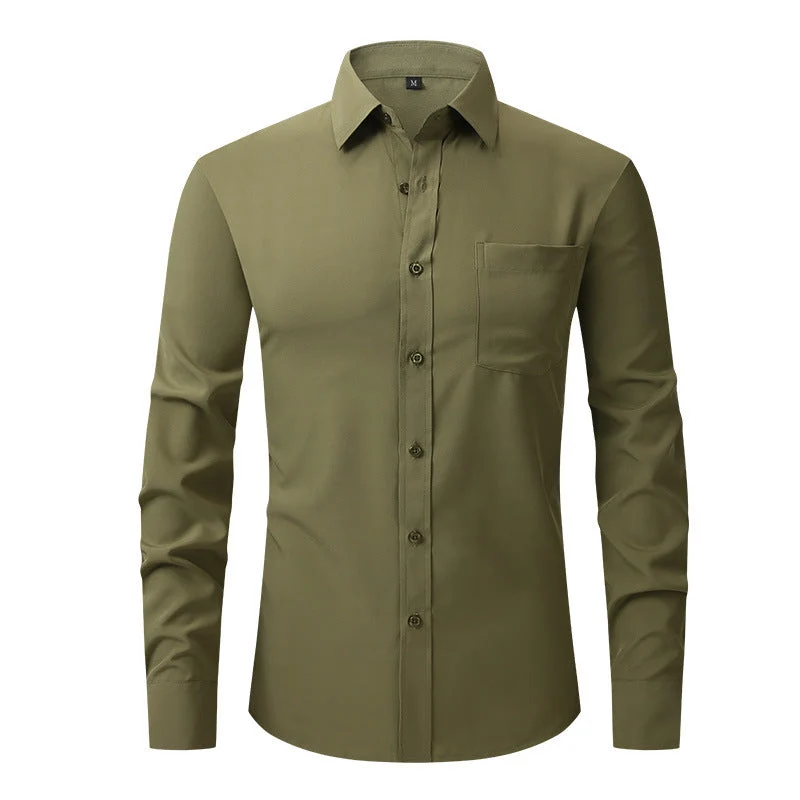 Sommerhemd Leichtes Langarm Modern Fit Herren Hellblau