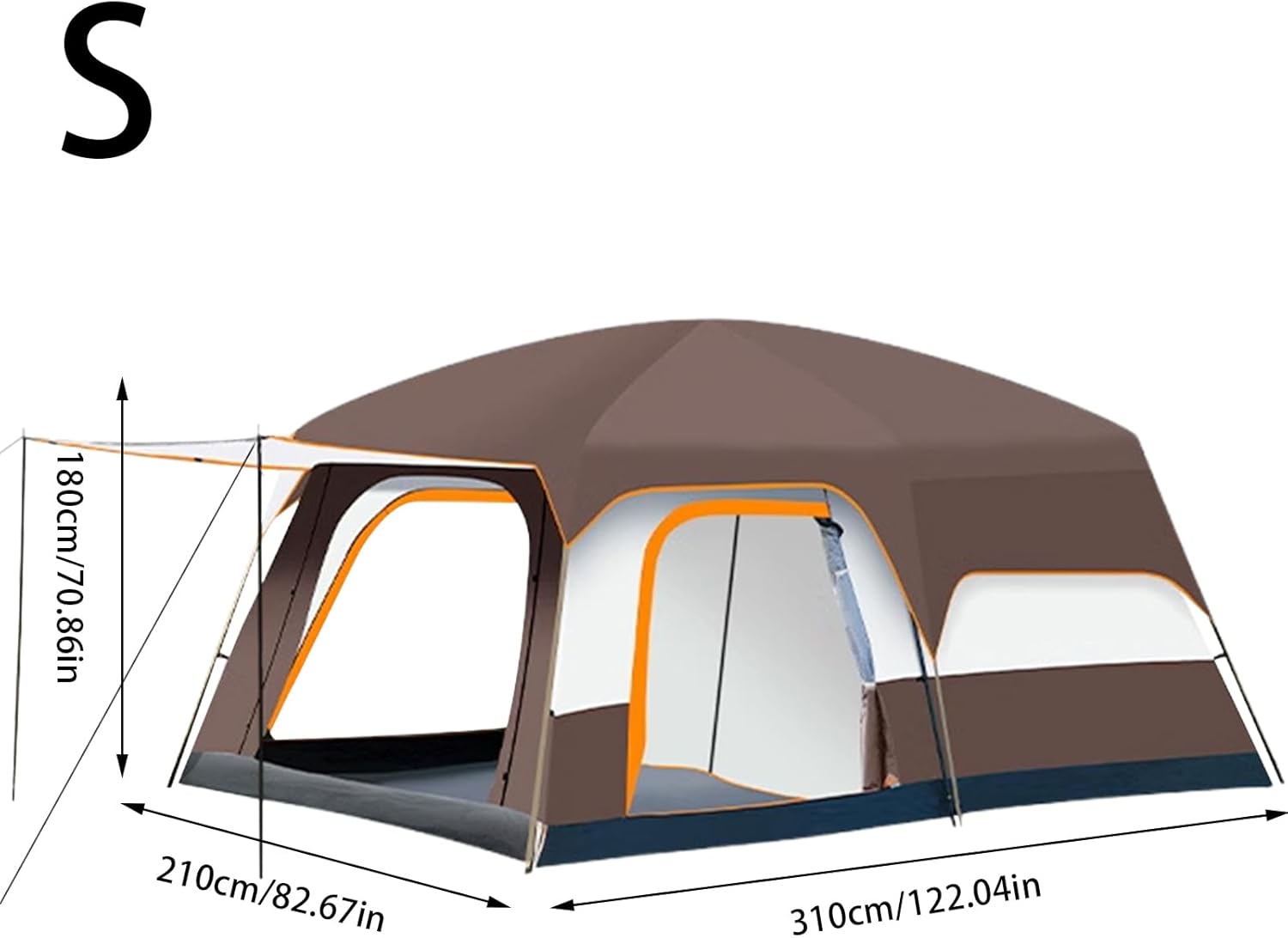 Camping Tent, Cabin Shelter, Breathable Mesh Spacious Multi Room Windproof, Family Tent for Outdoor, Hiking, Beach, Trekking, Travel, Mountain, Climbing, Trail, Picnic and Trip