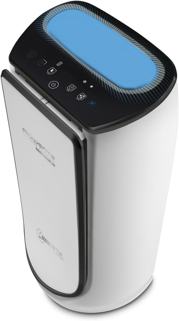 Rowenta PU6080 Intense Pure Air Connect Luftreiniger | steuerbar über App | Auto-Modus | Timer-Funktion | Smart Control | 4 Filterstufen | NanoCaptur-Technologie | Weiß/Grau X-Large