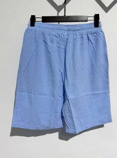 Leinenhose kurz Herren | Atmungsaktive Herren Leinen-Shorts f��r den Sommer | Bequeme Freizeitshorts mit klassischem Design