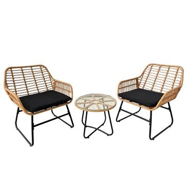 Zestaw mebli ogrodowych Direct Home And Garden, czarne poduszki