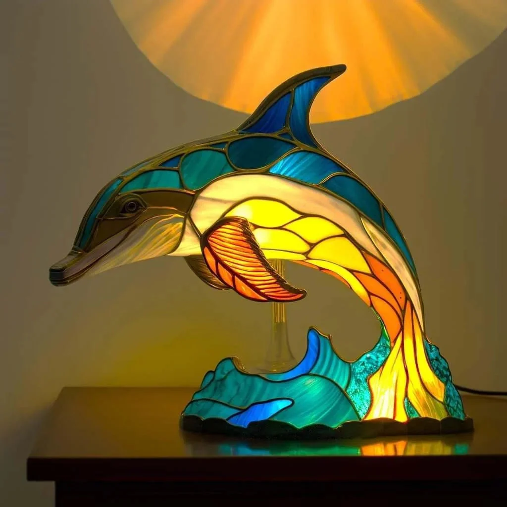 Tischlampe im Tierdesign aus Glas