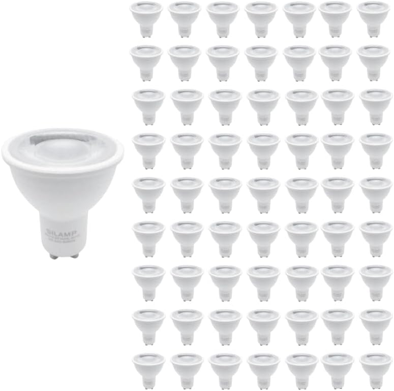 LED-Leuchtmittel GU10, dimmbar, 8 W, 220 V, SMD2835 PAR16, 60 ° (100 Stück) – Warmweiß 2300 K – 3500 K SILAMP