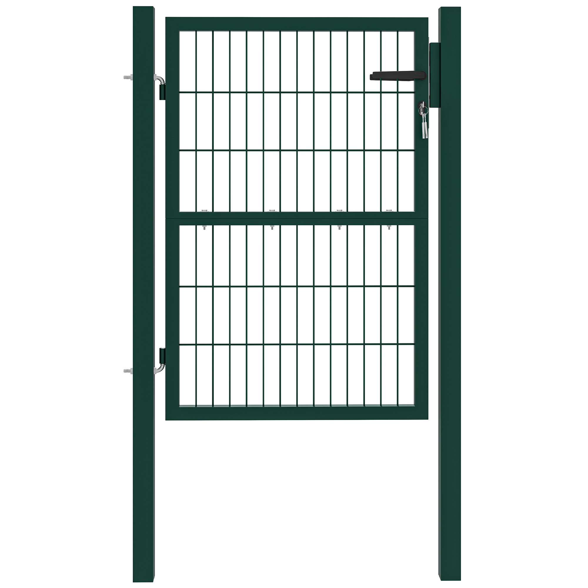 Outsunny Tuinhek van Staal met Handvat en Afsluitbaar Slot 97x170cm Groen