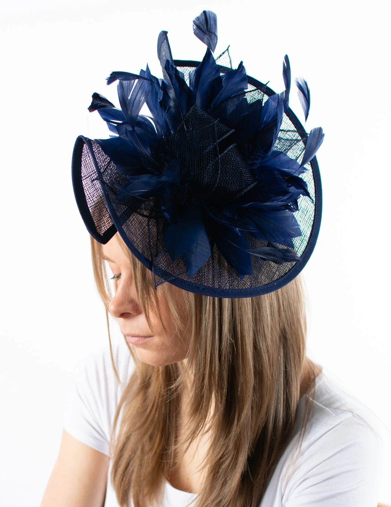 Fascinator | Fancy Floral Hat | Navy