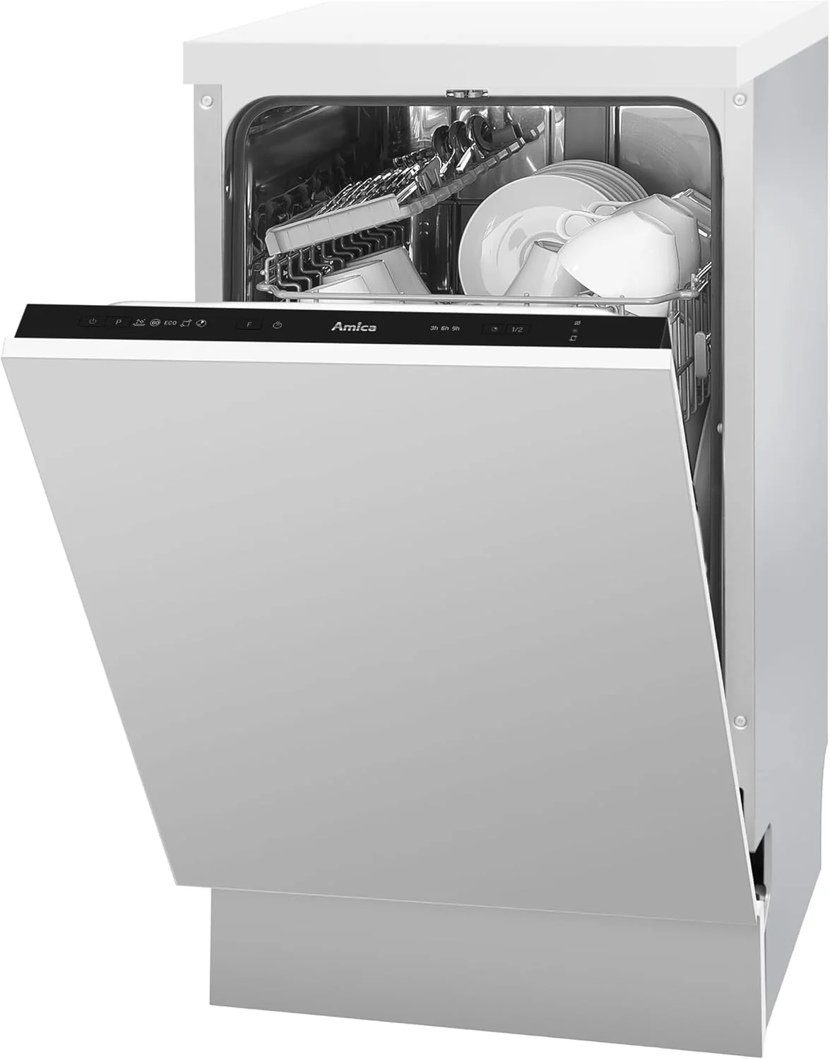 Amica inbouw-vaatwasser EGSPV 597 910 / volledig ge?ntegreerd / 60 cm breed / 5 programma's, 12 couverts/uitgestelde start