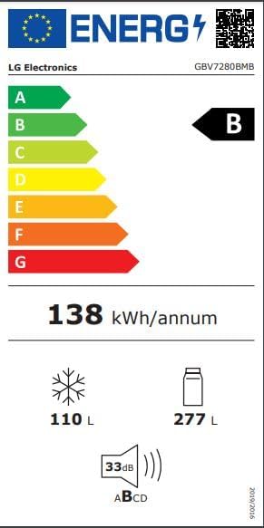LG GBV22NCCEP Kühl-/Gefrierkombination – Smart Inverter Compressor, Total No Frost, Modern Flat Door Design, Matt Schwarz Metallic, Energieeffizienz A