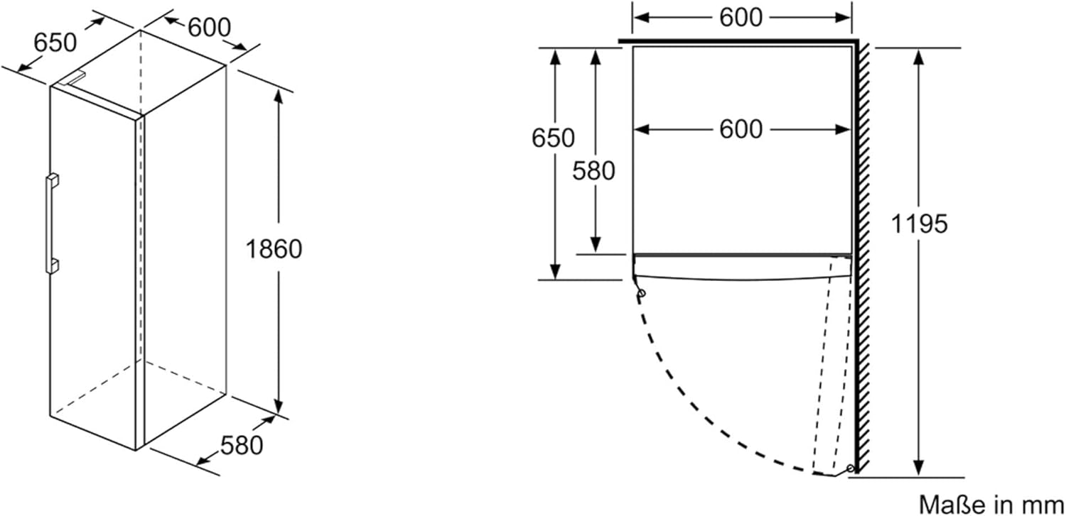 Bosch GIV11ADC0 Serie 6 Einbau-Gefrierschrank, 95 kWh, Jahr, 70 l, LowFrost, FreshSense, 72 x 56