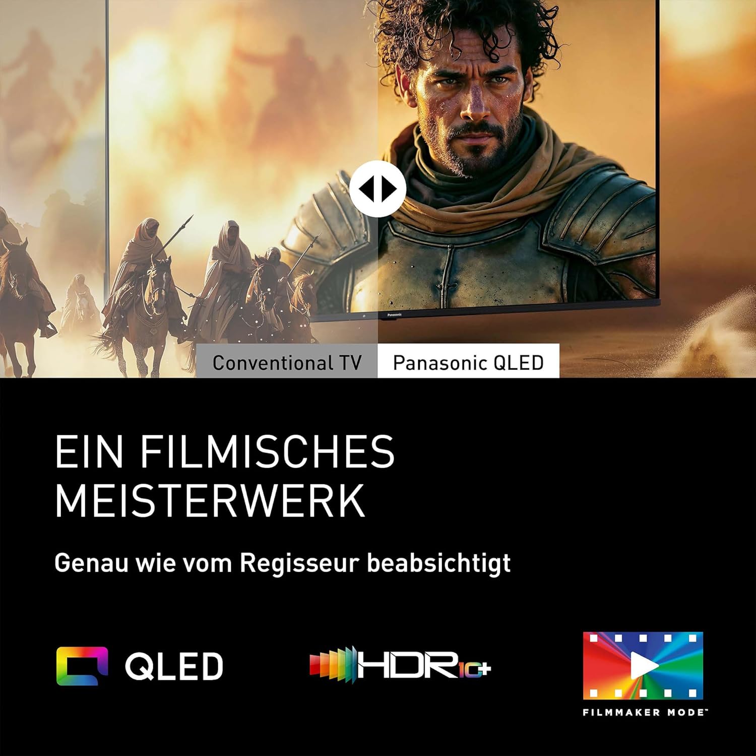 Panasonic Premium TV-50W85BEZ, W85B Serie, 50 Zoll, 4K Ultra HD QLED Smart TV, 2025, 120 Hz, Fire TV, Dolby Vision und Atmos, Game Mode Extreme, Alexa, Apple Support, Bluetooth, Schwarz