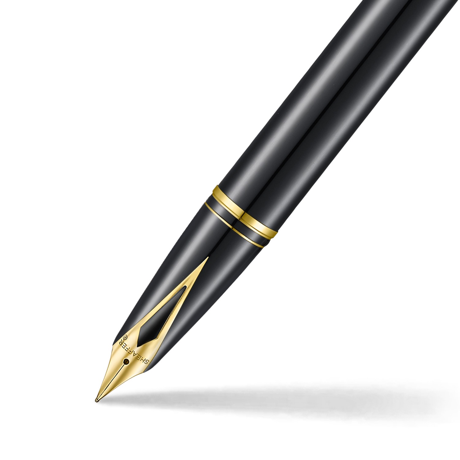 Sheaffer Legacy 9065 Glossy Black and Chrome Bi-color Fountain Pen with 14K PVD Gold-Plated, Stainless Steel Inlaid Nib and Trims (Medium)