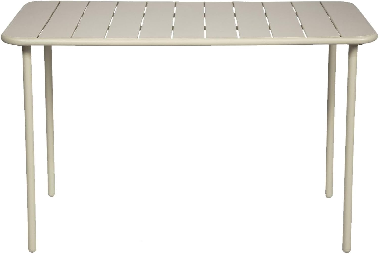 sweeek - Gartentisch + 4 Stühle aus Stahl, 120 x 70 x H72,5 cm - Amelia