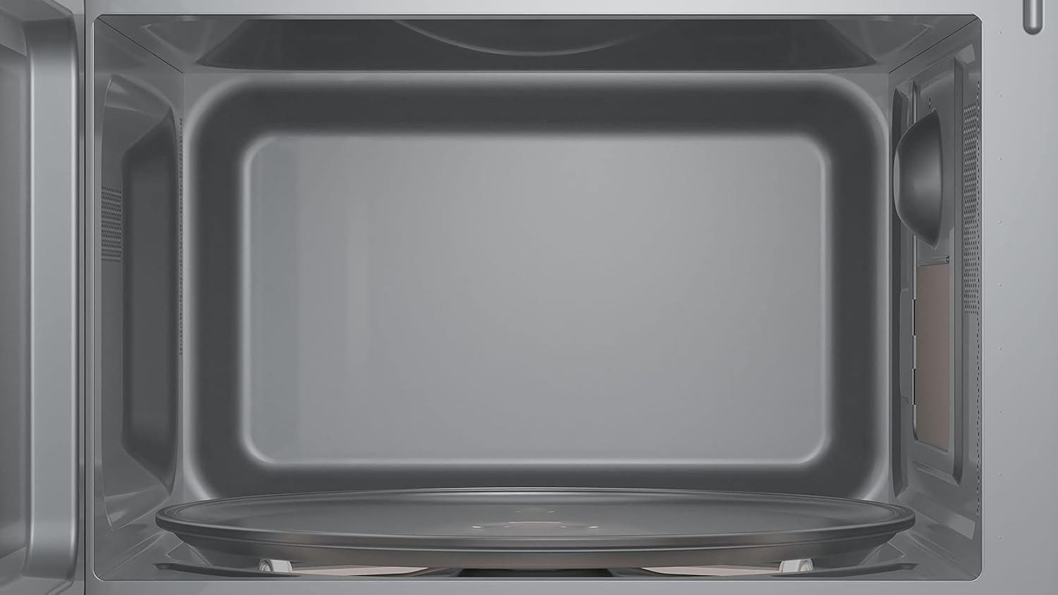 Bosch BFL523MW3 Serie 2 Einbau-Mikrowelle, 38 x 50 cm, 800 W, Drehteller 27 cm, Türanschlag Links, AutoPilot 7 7 Automatikprogramme, Reinigungsunterstützung, LED-Touchdisplay