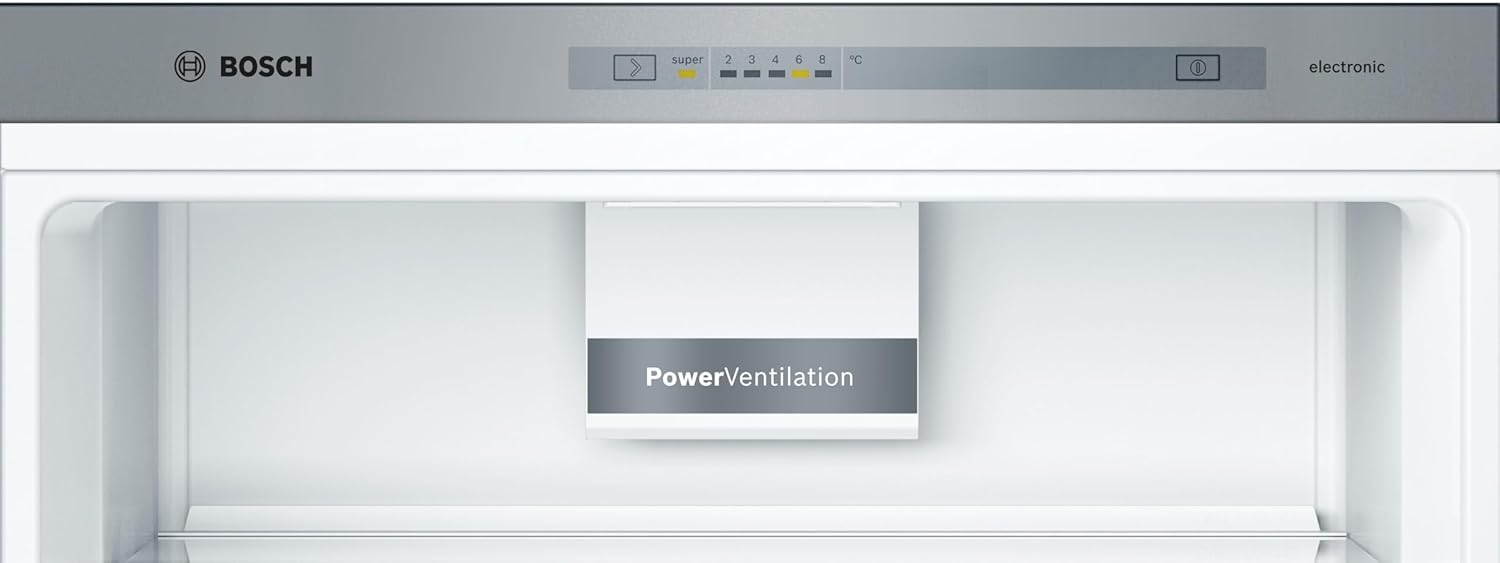 Bosch KGV58VLEAS, Série 4, Réfrigérateur congélateur, Pose libre, 191 x 70 cm, 377 L / 126 L, Inox