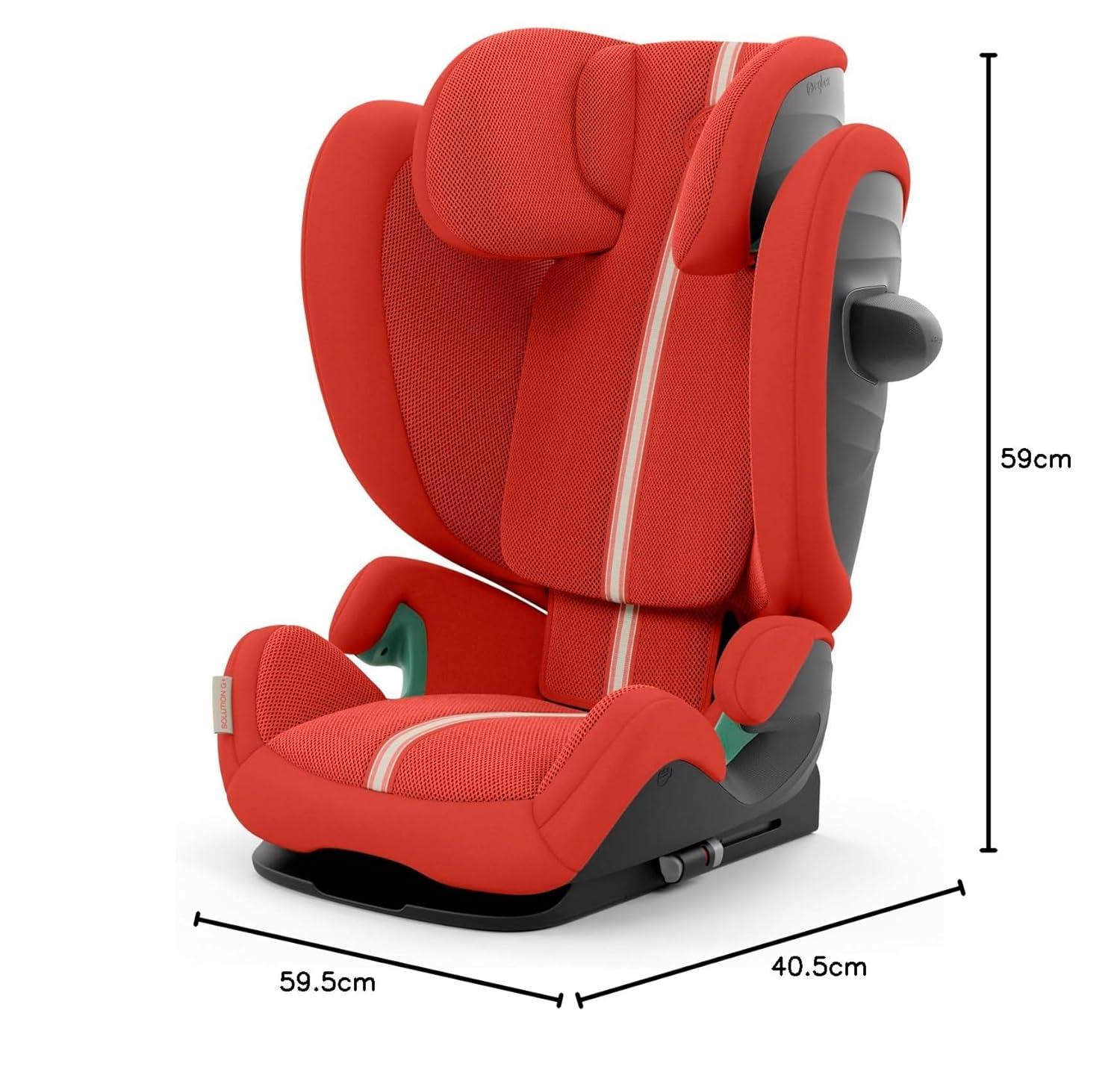 CYBEX Gold Kinder-Autositz Solution G i-Fix, F��r Autos mit und ohne ISOFIX, Ab ca. 3 bis 12 Jahre (100 - 150 cm), Ab ca. 15 bis 50 kg, Lava Grey