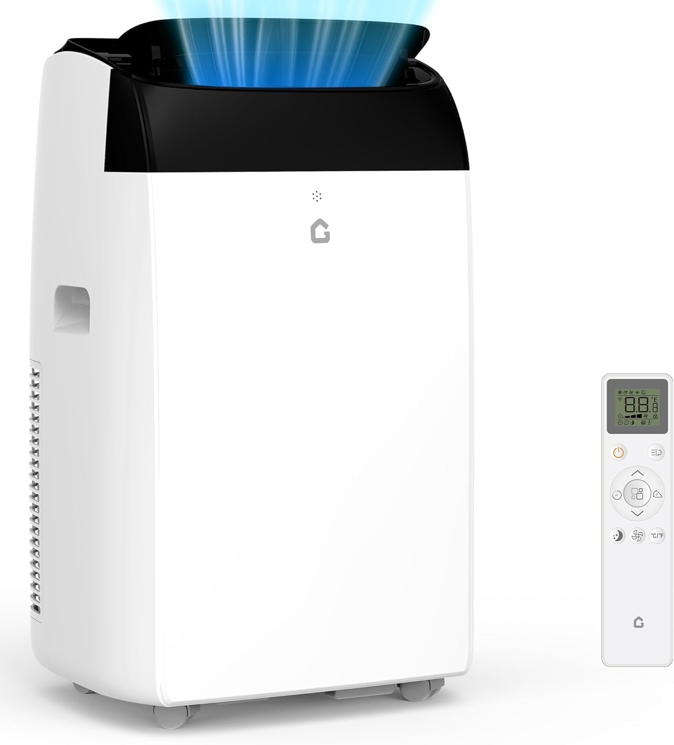 Zstar Mobile Klimaanlage 12000 BTU, 4-in-1 Klimagerät mit Schlafmodus & 24h Timer, kühlt Räume bis 550 sqft, ideal für Wohnung, Wohnmobil, Büro – Energieeffizienzklasse A, Schwarz