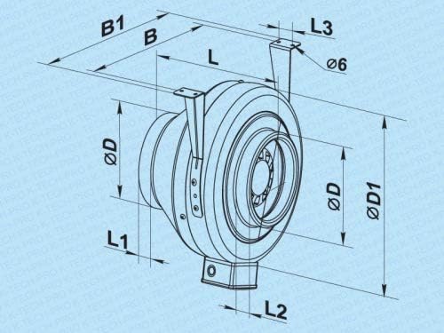 Radialventilator Industrieventilator Rohrventiltor Rohreinbau Wickelfalzrohr Lüfter Serie KVKMz System Ø 100