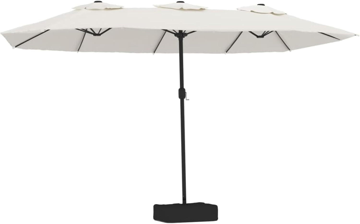 Sombrilla Doble de jardín con Luces LED Blanco Arena 449x245 cm Sombrilla de Jardín,Protección UV Sombrilla Jardín Grande Orientable Jardín Parasol Balcón