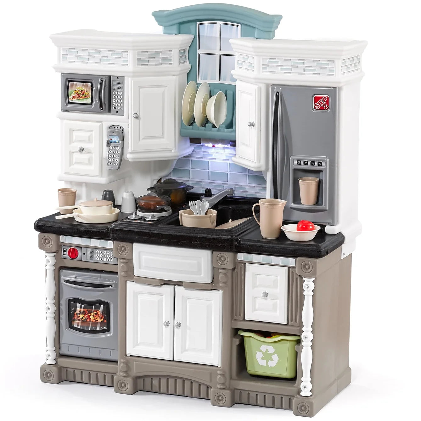 Step2 Lifestyle Dream Kitchen Playset for Toddlers with Electronic Features and Accessories