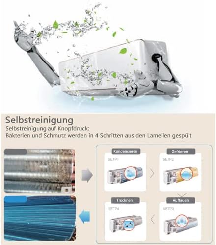18000 BTU 5,3 kW ULTRA PLUS - Split Klimaanlage + Heizung ECO Smart WiFi/UV-C/Self-Clean/Follow Me komplett Set leise inkl. 3m Leitungen