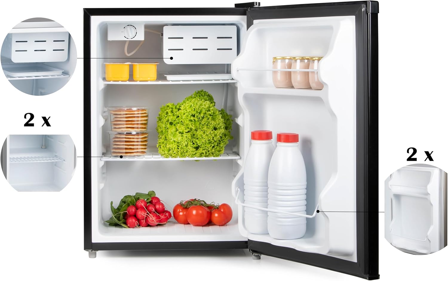 PRIMO PR155FR Réfrigérateur Table Top - 66L - E - Autonome - Noir
