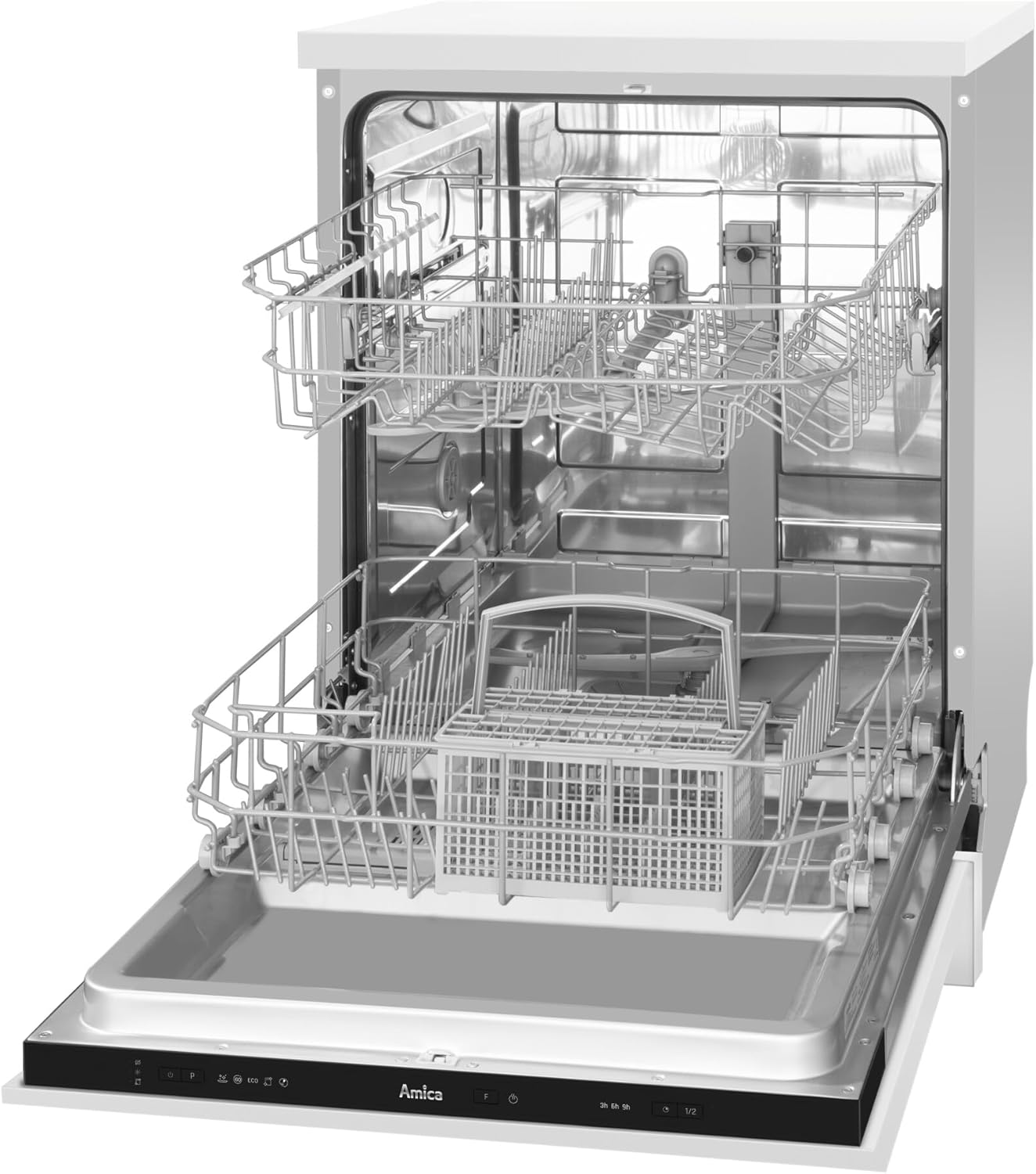 Amica Einbau-Geschirrspüler EGSPV 597 910 / vollintegriert / 60 cm breit / 5 Programme, 12 Maßgedecke/Startzeitvorwahl