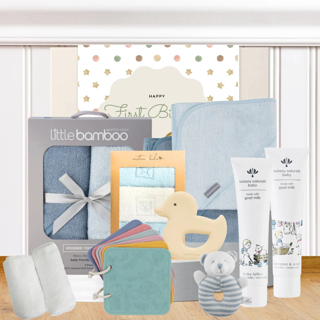 Baby Boy 1st Birthday Bathtime Hamper