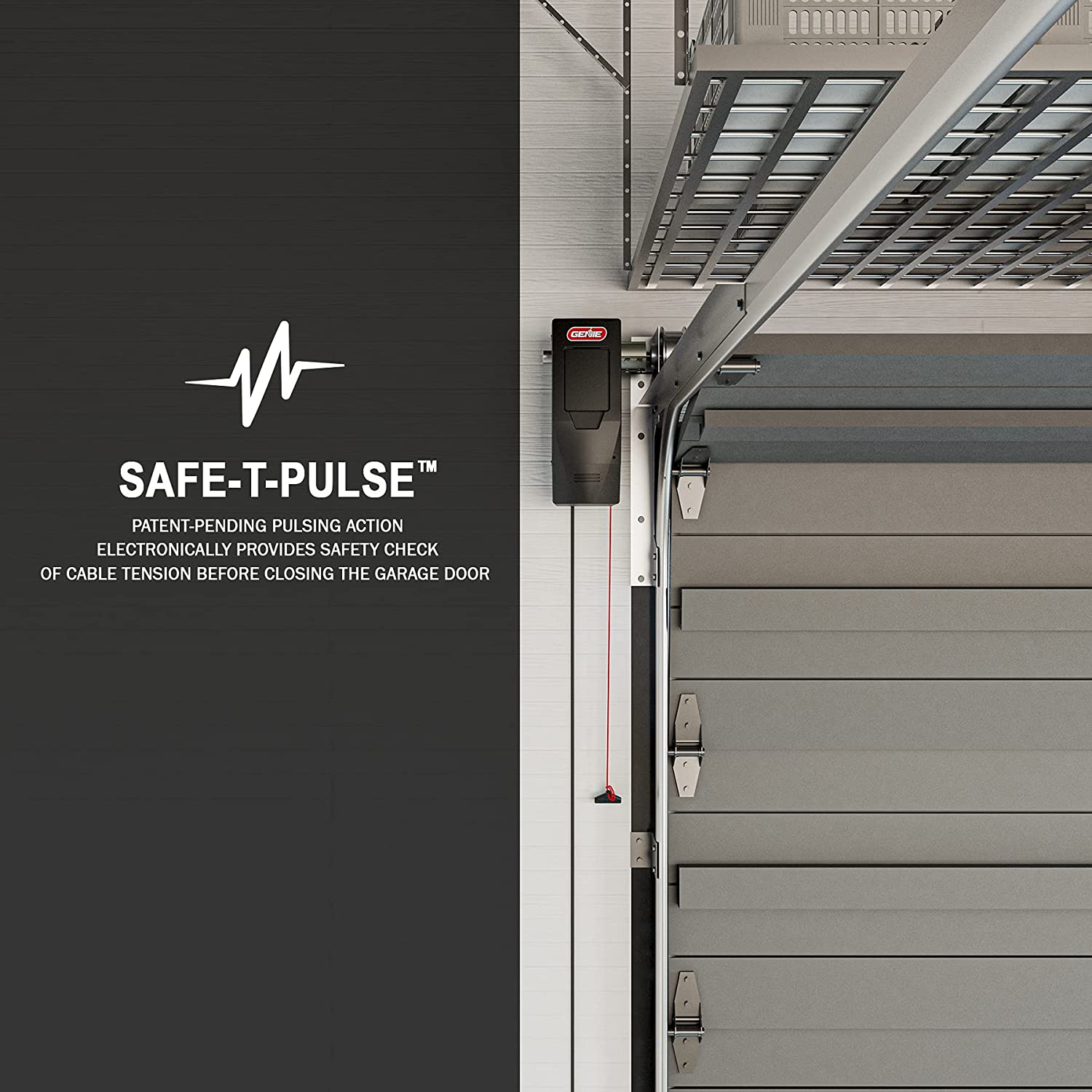 Genie 6172H O Smart Wall Mount Garage Door Opener with Aladdin Connect, Space Saving Design, Quiet 24v DC Motor