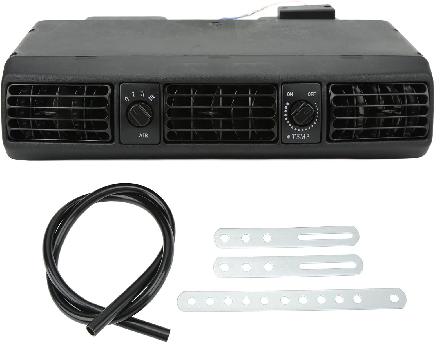 Focket Universelles Under Dash Klimaanlagen Verdampfer Kit, 360 CFM 3 Gang Kühlleistung 18853 BTU, 32 Pass 4 Wege Spule Universal Klimaanlage für Oldtimer, Wohnmobile (12V)