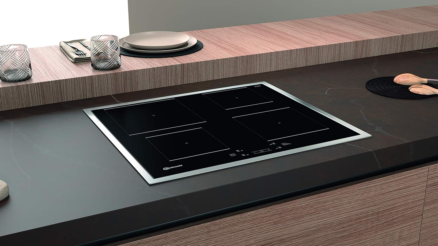 Bauknecht Induktions-Kochfeld BQ 2760S FT / Booster/ Touch Control /Simmer-Funktion / Restwärmeanzeige/ flacher Edelstahl-Rahmen