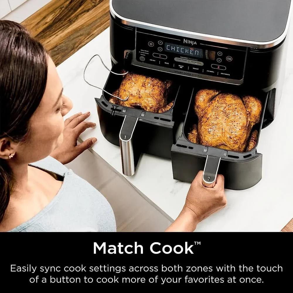 Ninja DZ550 Foodi 10 Quart 6-in-1 DualZone