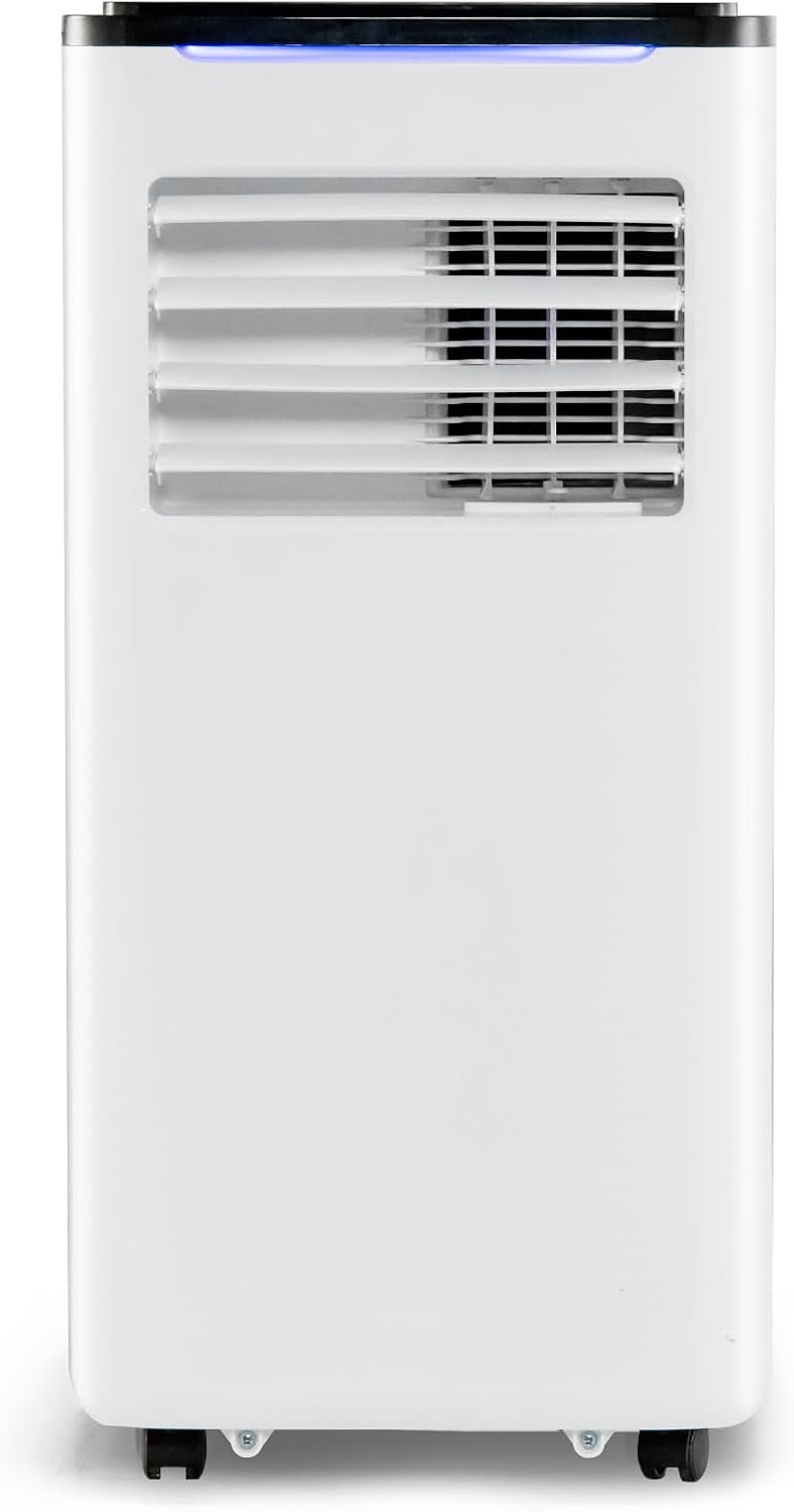 GOPLUS Mobile Klimaanlage mit Abluftschlauch 9000 BTU, Kühlen & Ventilieren & Entfeuchten 42L/Tag & Heizen & Schlafmodus, für Räume bis 60 m³(20 m²), App/Fernsteuerung, inkl. komplettes Fenster-Kit
