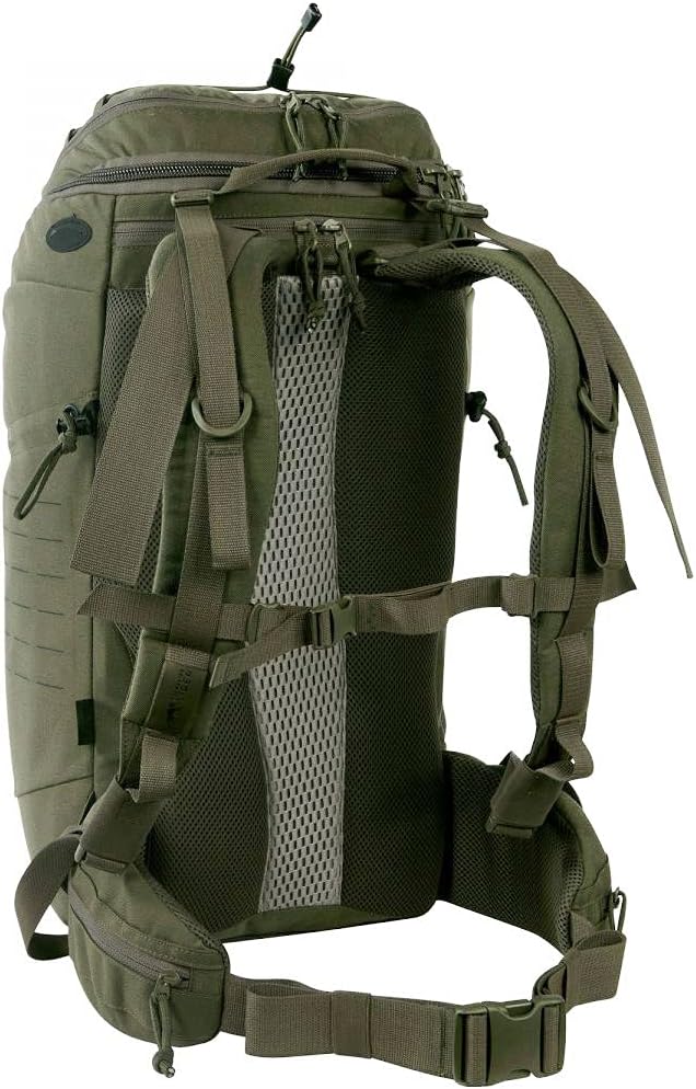 TACWRK x Tasmanian Tiger TT Modular Pack 30 Oliv + Tasmanian Tiger TT EDC Pouch Rubber Fun Patch - Bundle 30L Trekking-Rucksack + Organizer Zusatz-Tasche + Rubber Morale Patch