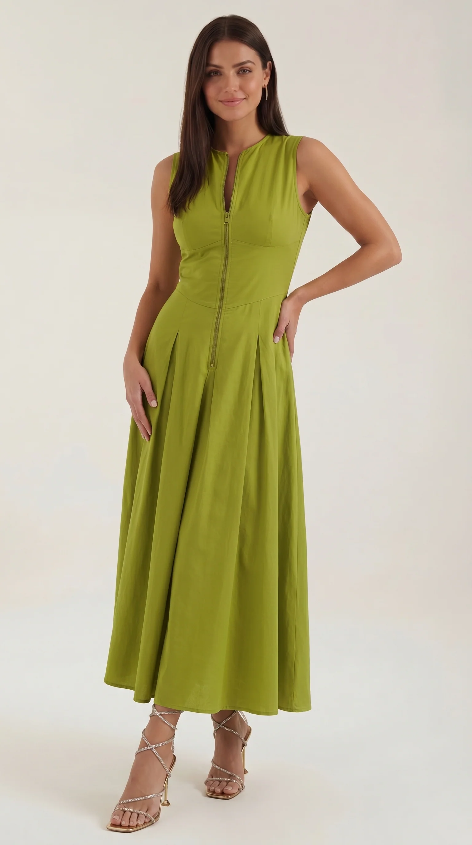 Midi-Kleid mit A-Linie