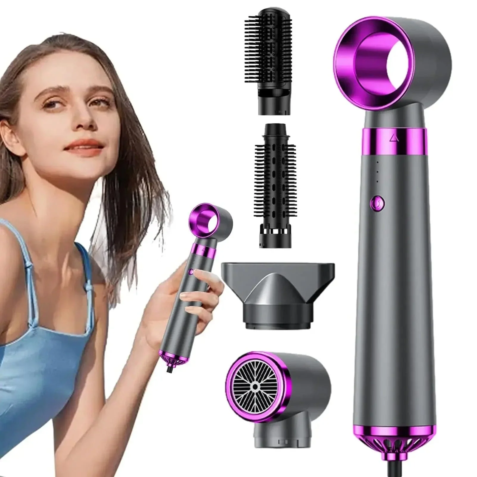 5-in-1 Multifunction Hair Dryer ¨C Hot Air Brush with Automatic Curling